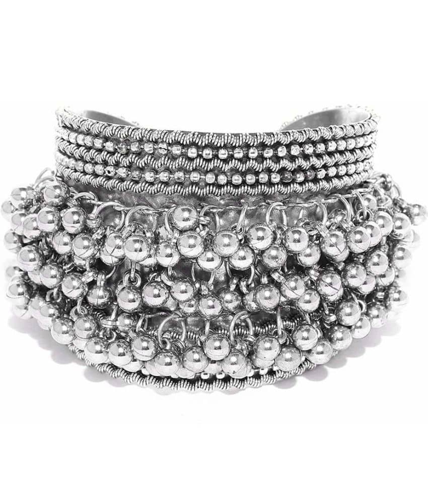 Samridhi DC Silver Cuff ( Pack of 1 ) - Bangles & Bracelets | Buy online on ZillyBuy