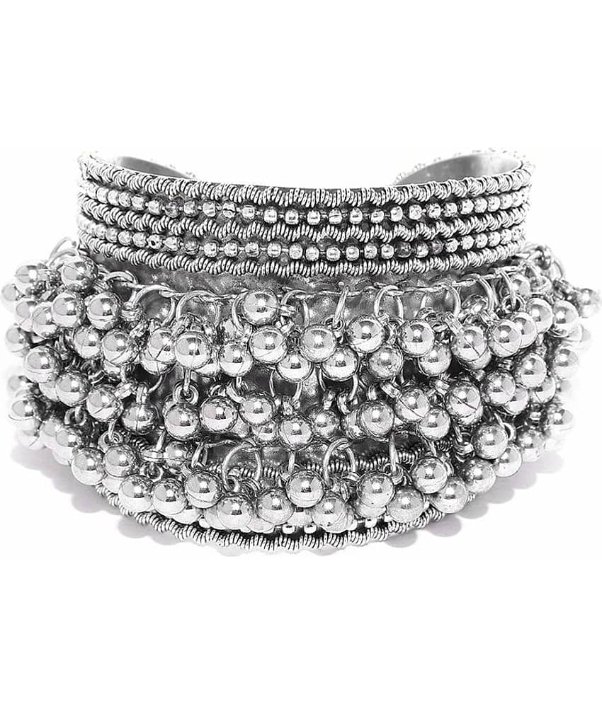 Samridhi DC Silver Cuff ( Pack of 1 ) - Bangles & Bracelets | Buy online on ZillyBuy