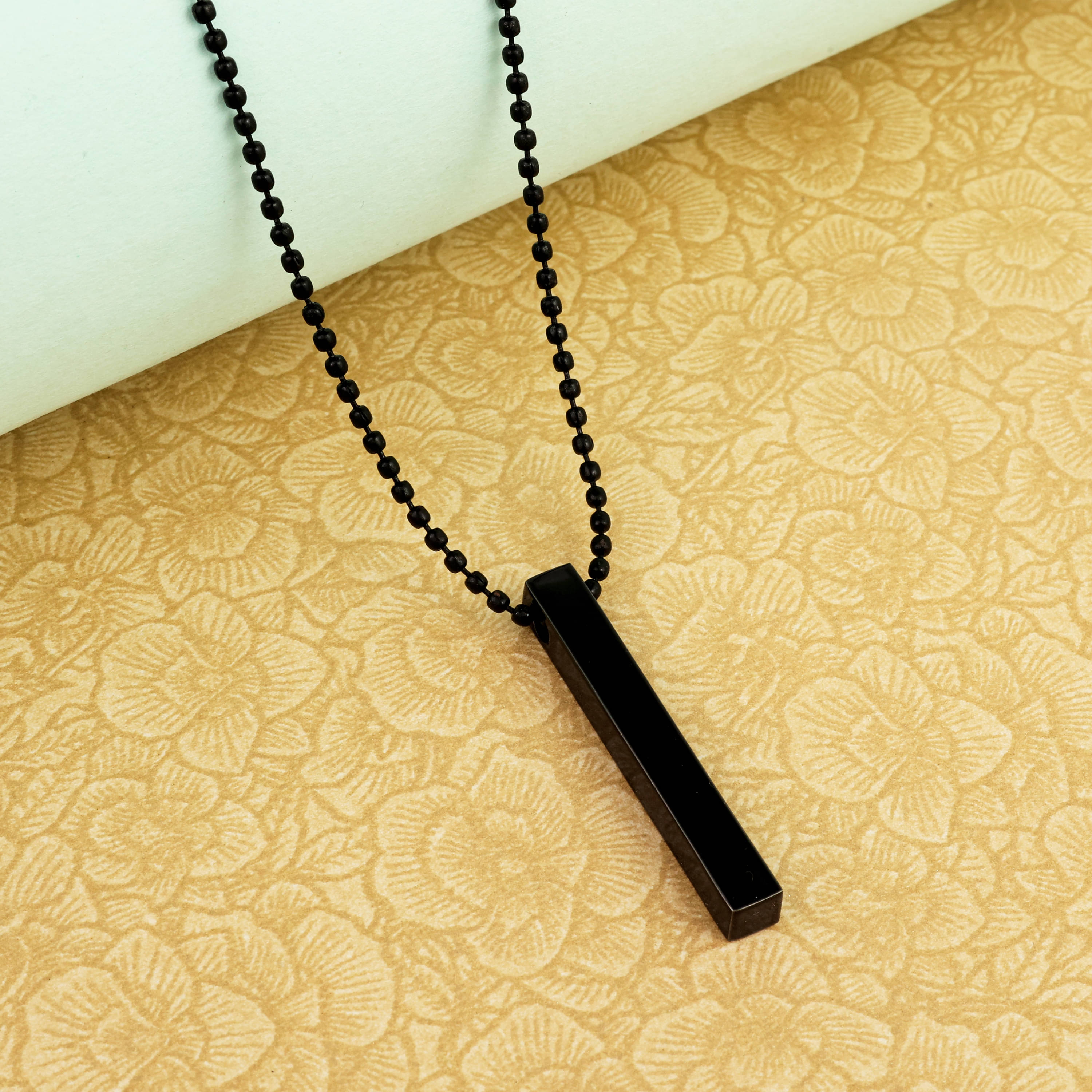 Thrillz Men's Jewellery 3D Cuboid Vertical Bar/Stick Stainless Steel Black Silver Locket Pendant Necklace For Boys and Men Unisex Pendant (Modern)     			Thrillz Men's Jewellery 3D Cuboid Vertical Bar/Stick Stainless Steel Black Silver Locket Pendant Necklace For Boys and Men Unisex Pendant (Modern)