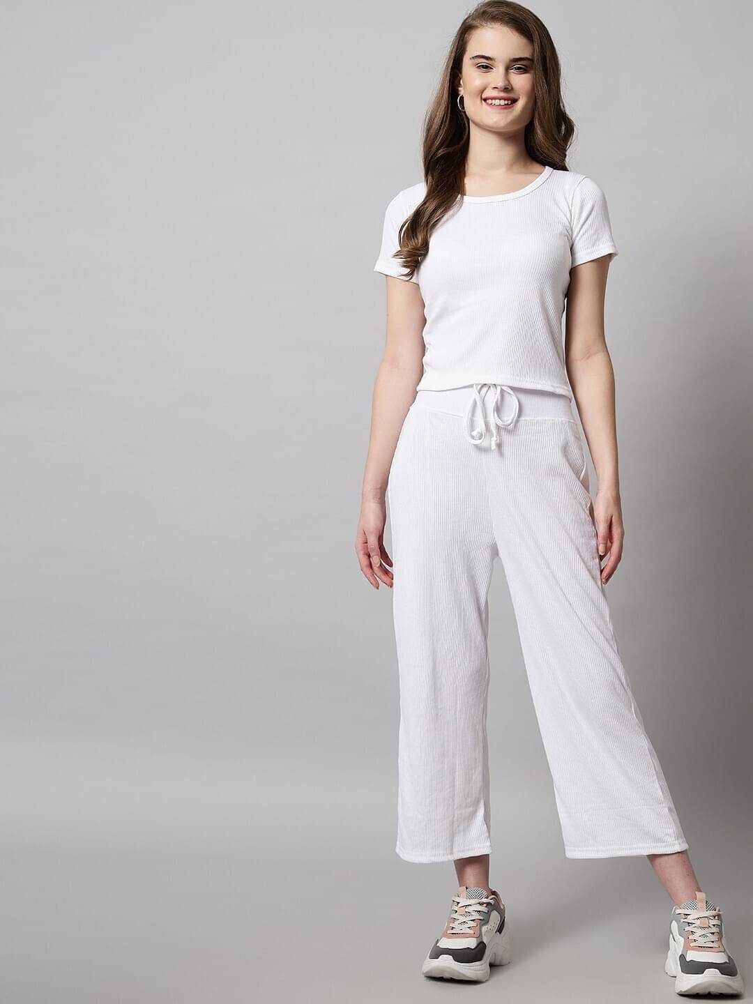    			Westchic White Cotton Blend Women's Nightwear Nightsuit Sets ( Pack of 1 )