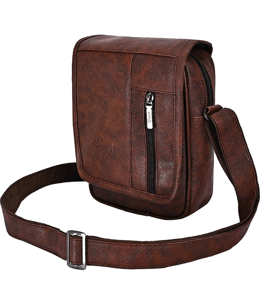 ZAIKO BAGS Brown Solid Messenger Bag - Handbags | Buy online on ZillyBuy