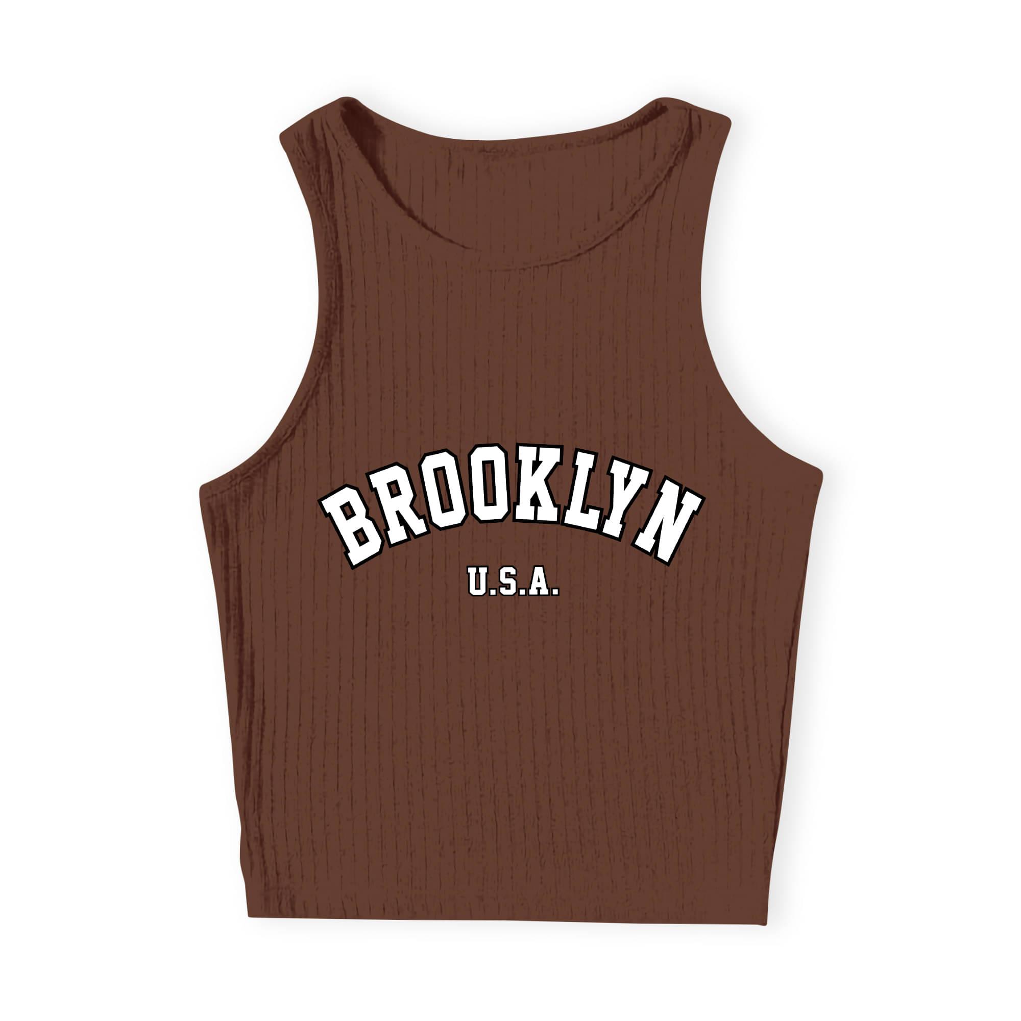    			fashion and youth Women's Cotton Blend Crop Top ( Brown )