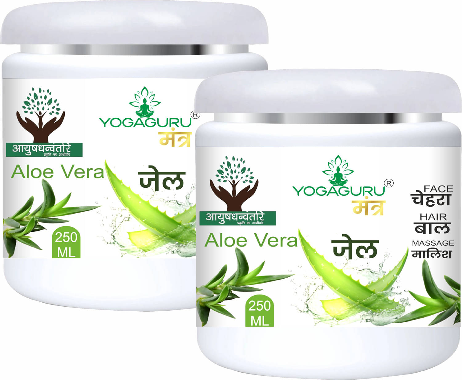 YOGAGURU MANTR Aloe Vera Gel For Skin Acne, Scars, Dark spots Face & Hair 500ML     			YOGAGURU MANTR Aloe Vera Gel For Skin Acne, Scars, Dark spots Face & Hair 500ML