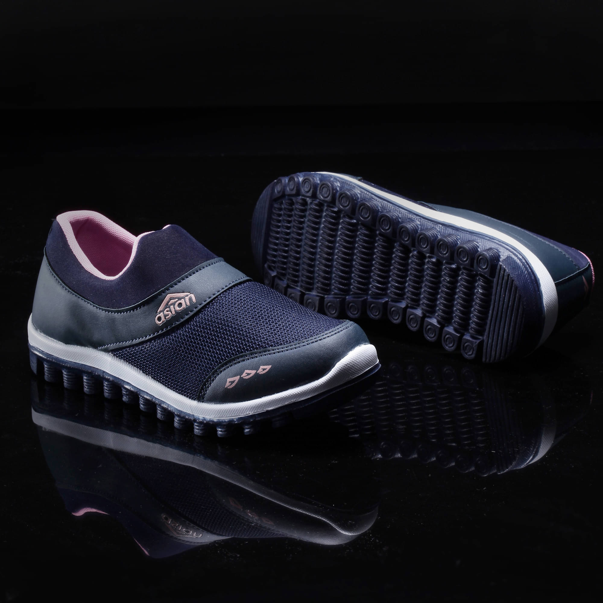     			ASIAN - Navy Women's Running Shoes