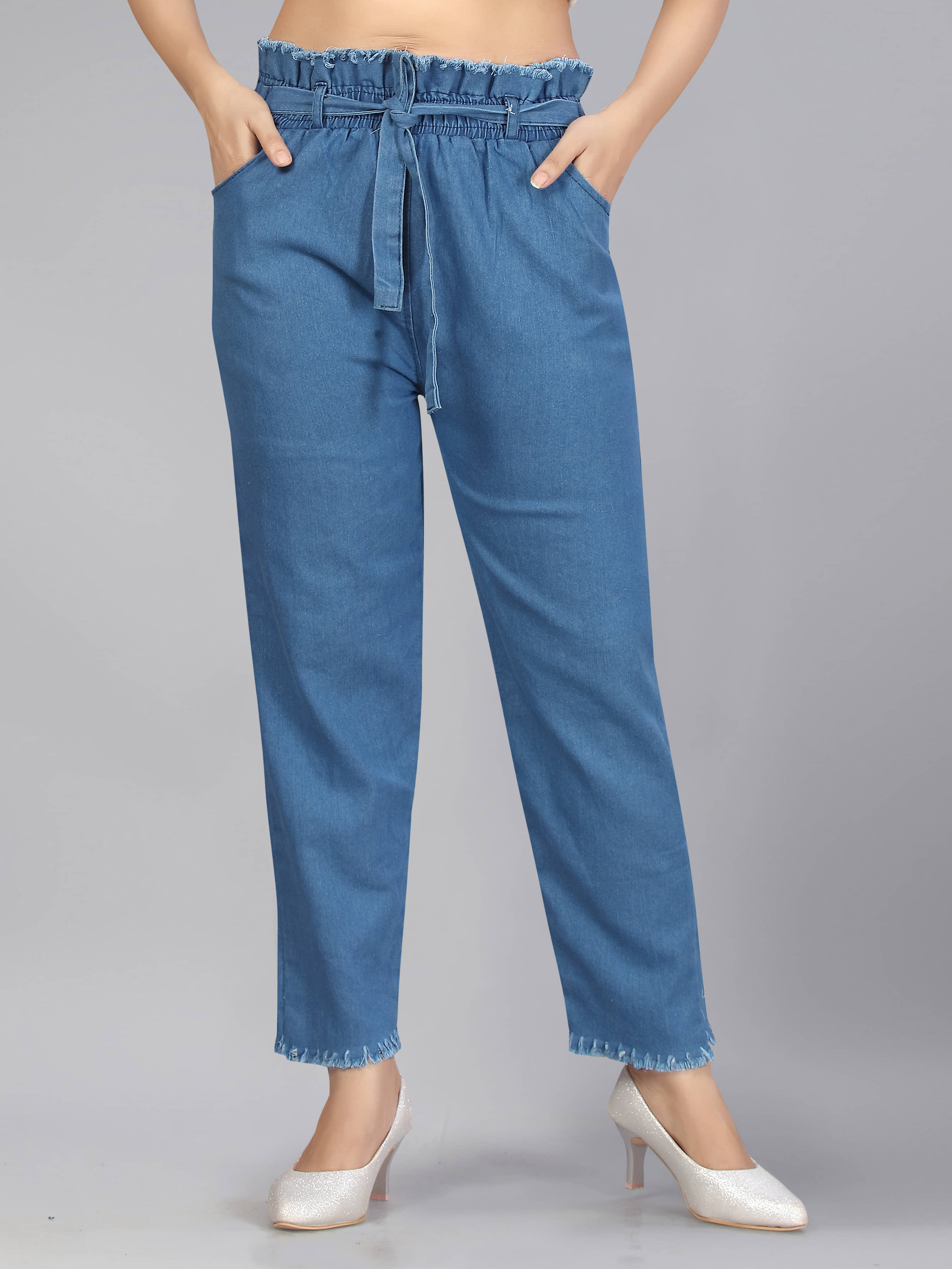 Aarika Girls Blue Colour Denim Jeans - Jeans | Buy online on ZillyBuy