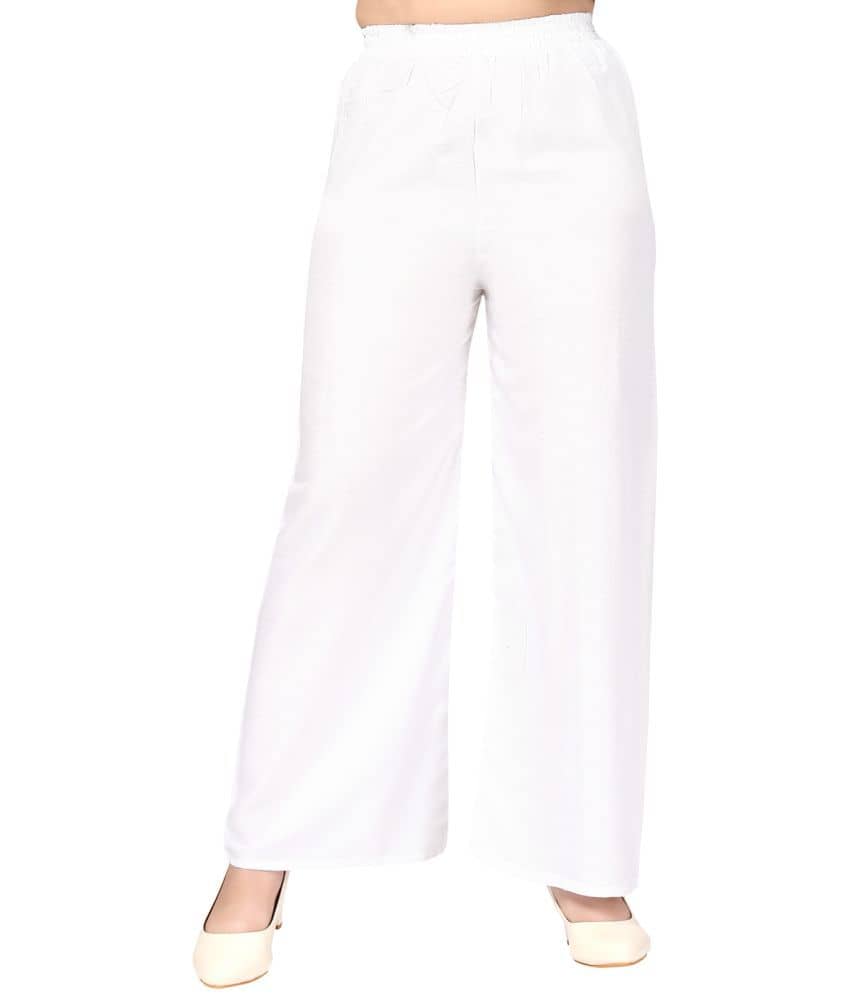 Aarika Girls White Colour Palazzo - Trousers | Buy online on ZillyBuy