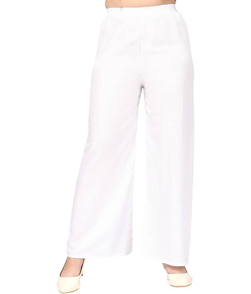 Aarika Girls White Colour Palazzo - Trousers | Buy online on ZillyBuy