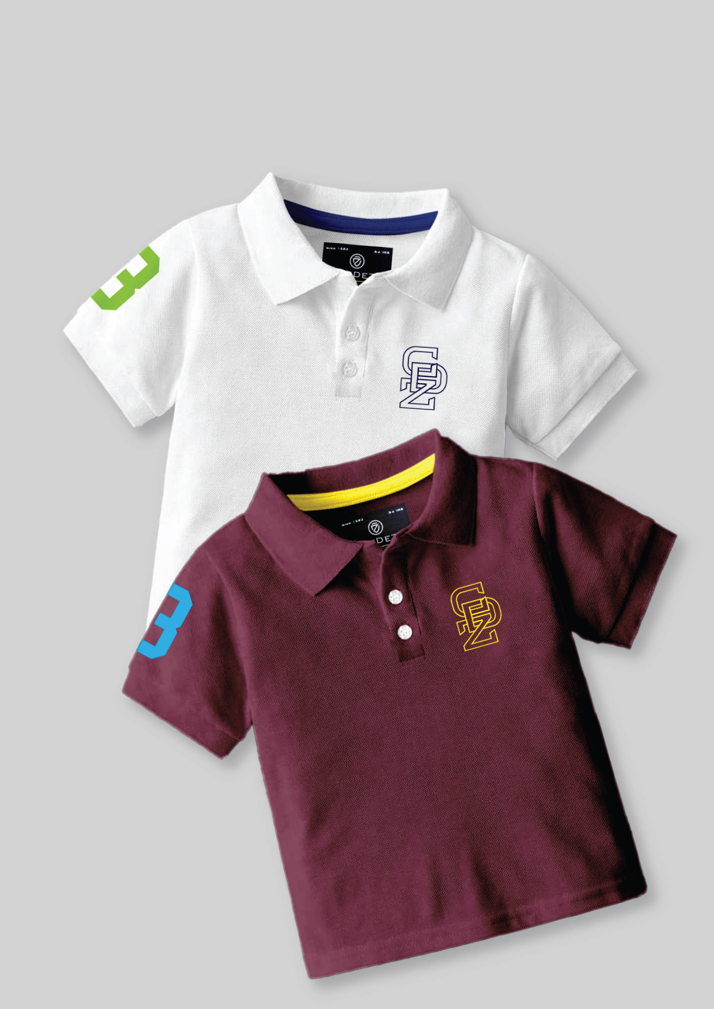     			CODEZ Pack of 2 Boys Cotton Blend Polo T-Shirt ( Multicolor )