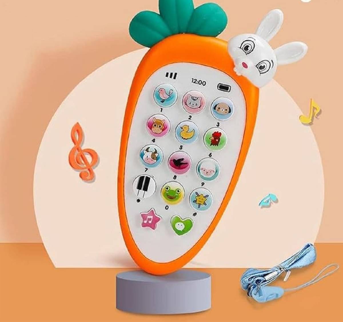     			FEDIFU  Kimi Rabbit Phone Cordless Mobile Phone Toys for Kids Phone Small Phone Toy Musical Toys for Kids Smart Light