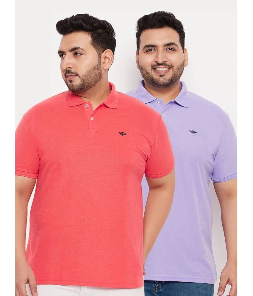 GET GOLF Pack of 2 Cotton Blend Regular Fit Solid Half Sleeves Men's Polo T Shirt ( Pink )     			GET GOLF Pack of 2 Cotton Blend Regular Fit Solid Half Sleeves Men's Polo T Shirt ( Pink )