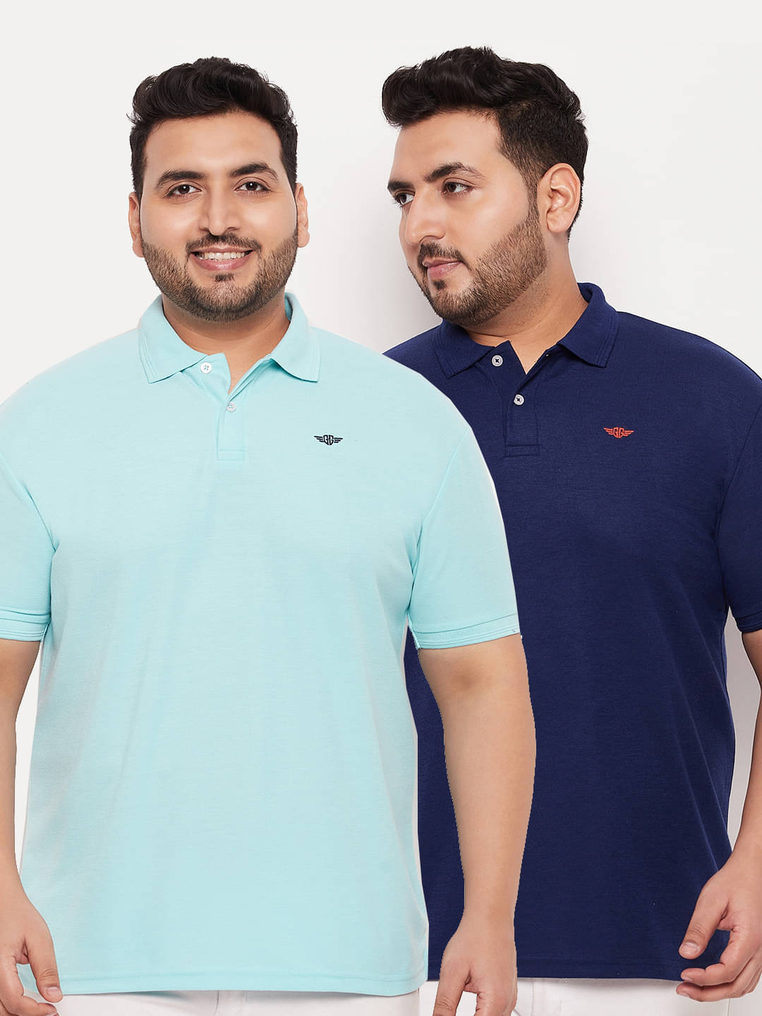     			GET GOLF Pack of 2 Cotton Blend Regular Fit Solid Half Sleeves Men's Polo T Shirt ( Turquoise )