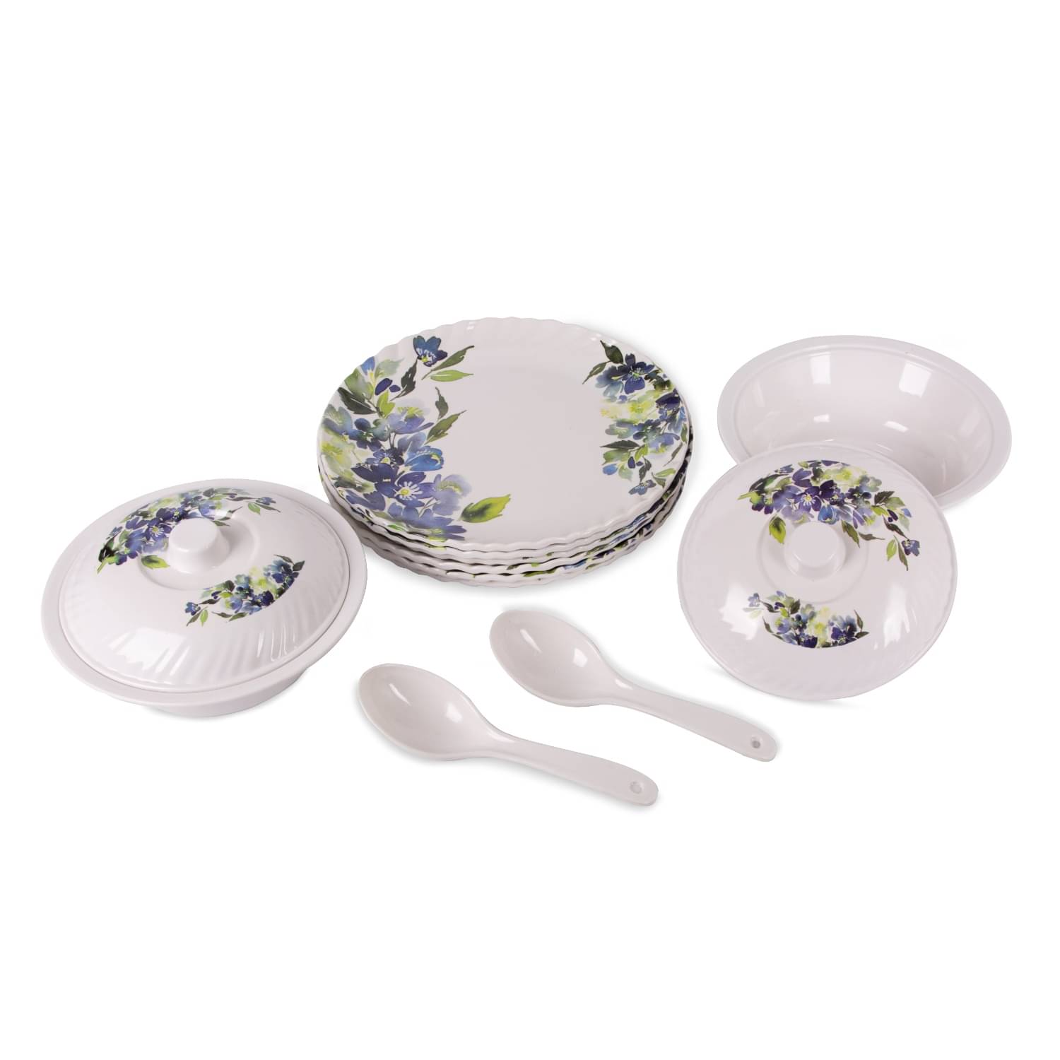     			HomePro Royal Lehar Floral Design 10Pc Purple Melamine Dinner Set ( Pack of 1 )