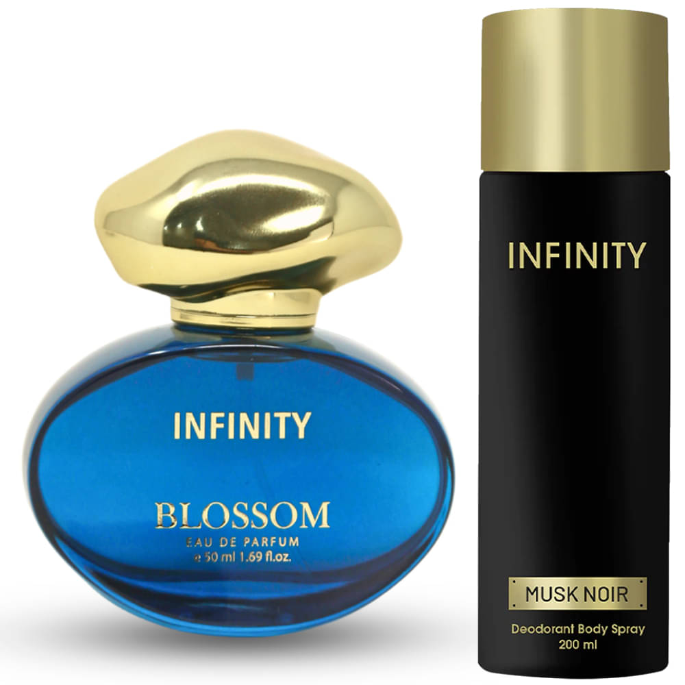     			Infinity Blossom 50ML EDP Long Lasting Perfume & Musk Noir 200ML Deodorant Body Spray Gift Set Pack of 2