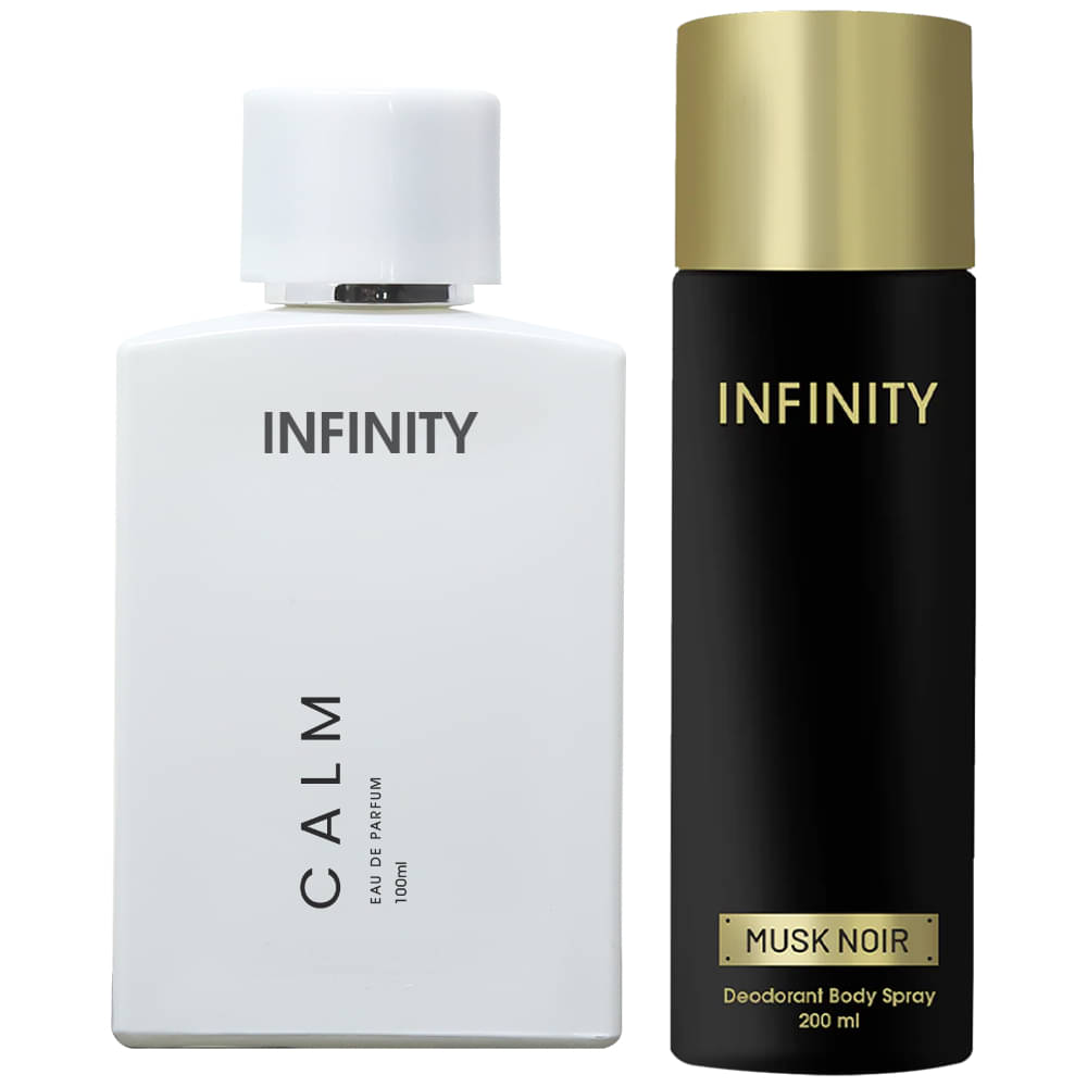     			Infinity Calm 100ML EDP Long Lasting Perfume & Musk Noir 200ML Deodorant Body Spray Gift Set Pack of 2