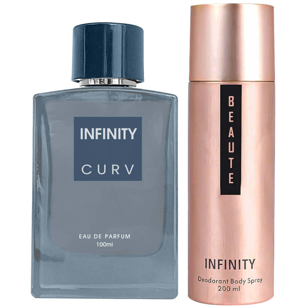     			Infinity Curv 100ML EDP Long Lasting Perfume & Beaute 200ML Deodorant Body Spray Gift Set Pack of 2