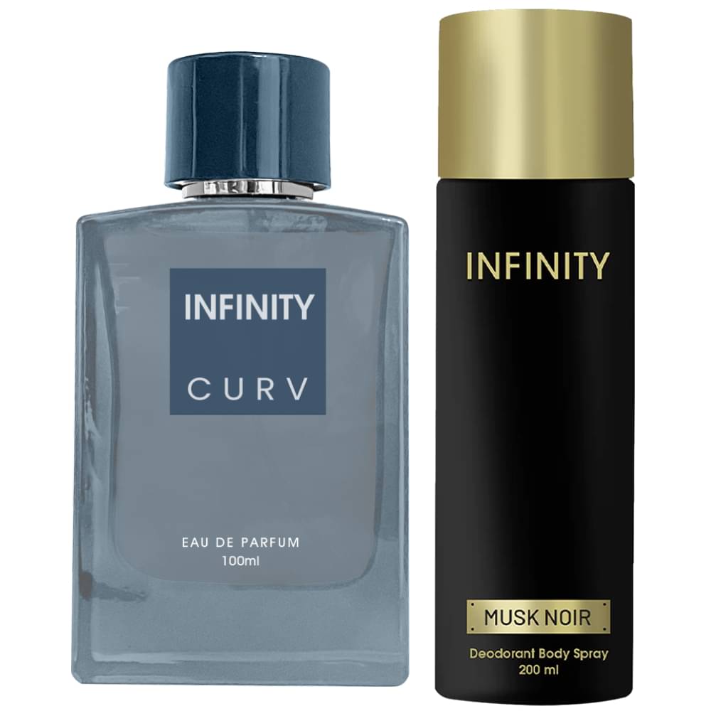     			Infinity Curv 100ML EDP Long Lasting Perfume & Musk Noir 200ML Deodorant Body Spray Gift Set Pack of 2