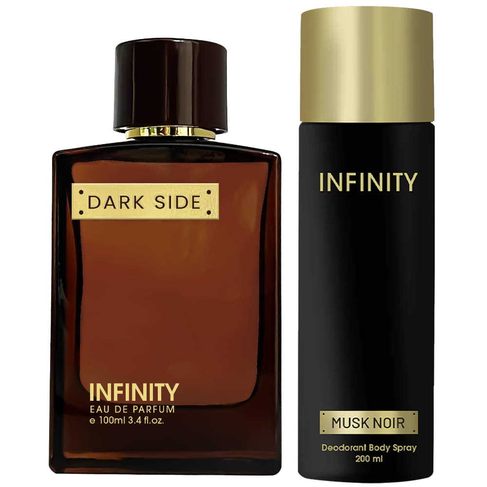     			Infinity Dark Side 100ML EDP Long Lasting Perfume & Musk Noir 200ML Deodorant Body Spray Gift Set Pack of 2