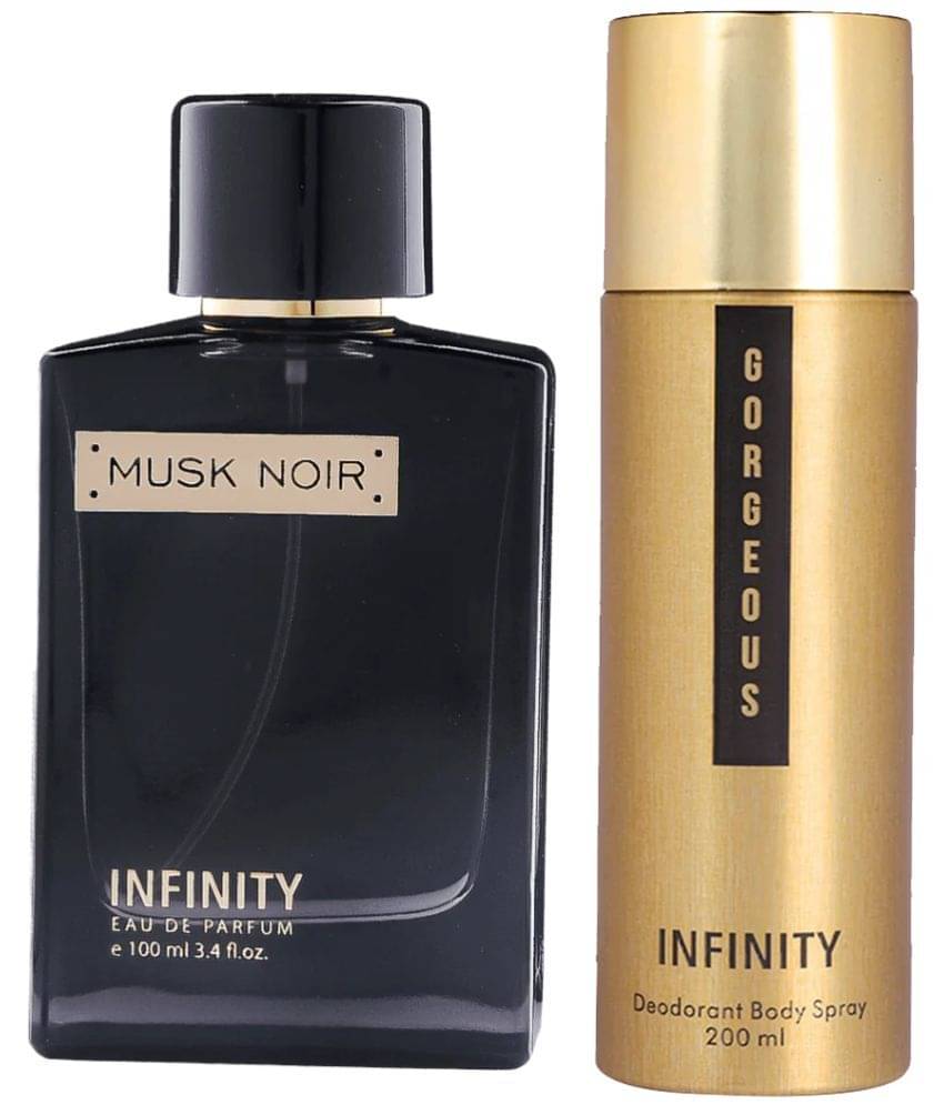     			Infinity Musk Noir 100ML EDP Long Lasting Perfume & Gorgeous 200ML Deodorant Body Spray Gift Set Pack of 2