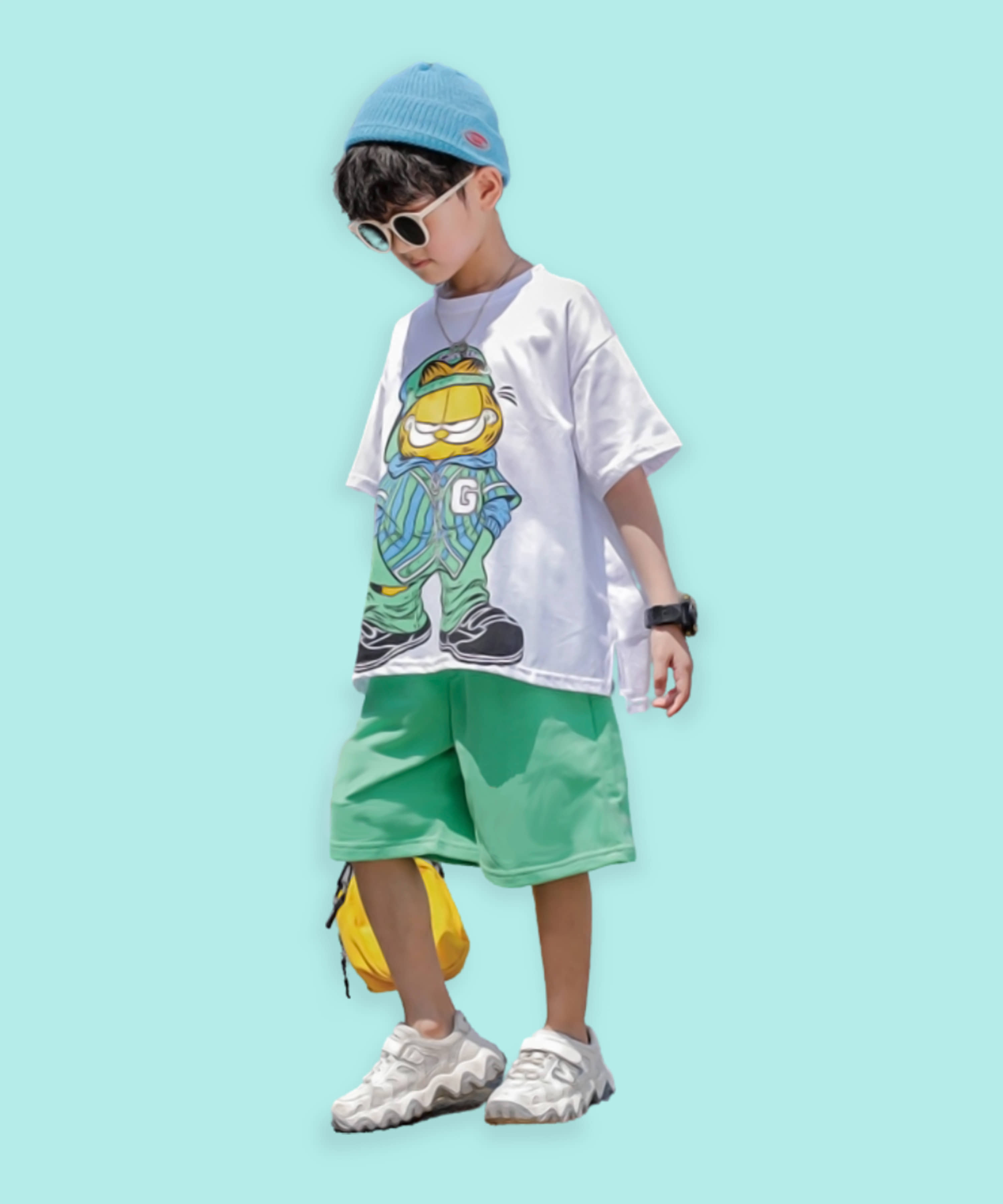 J&JP Pack of 1 Boys Cotton Blend T-Shirt & Shorts Set ( Multicolor )