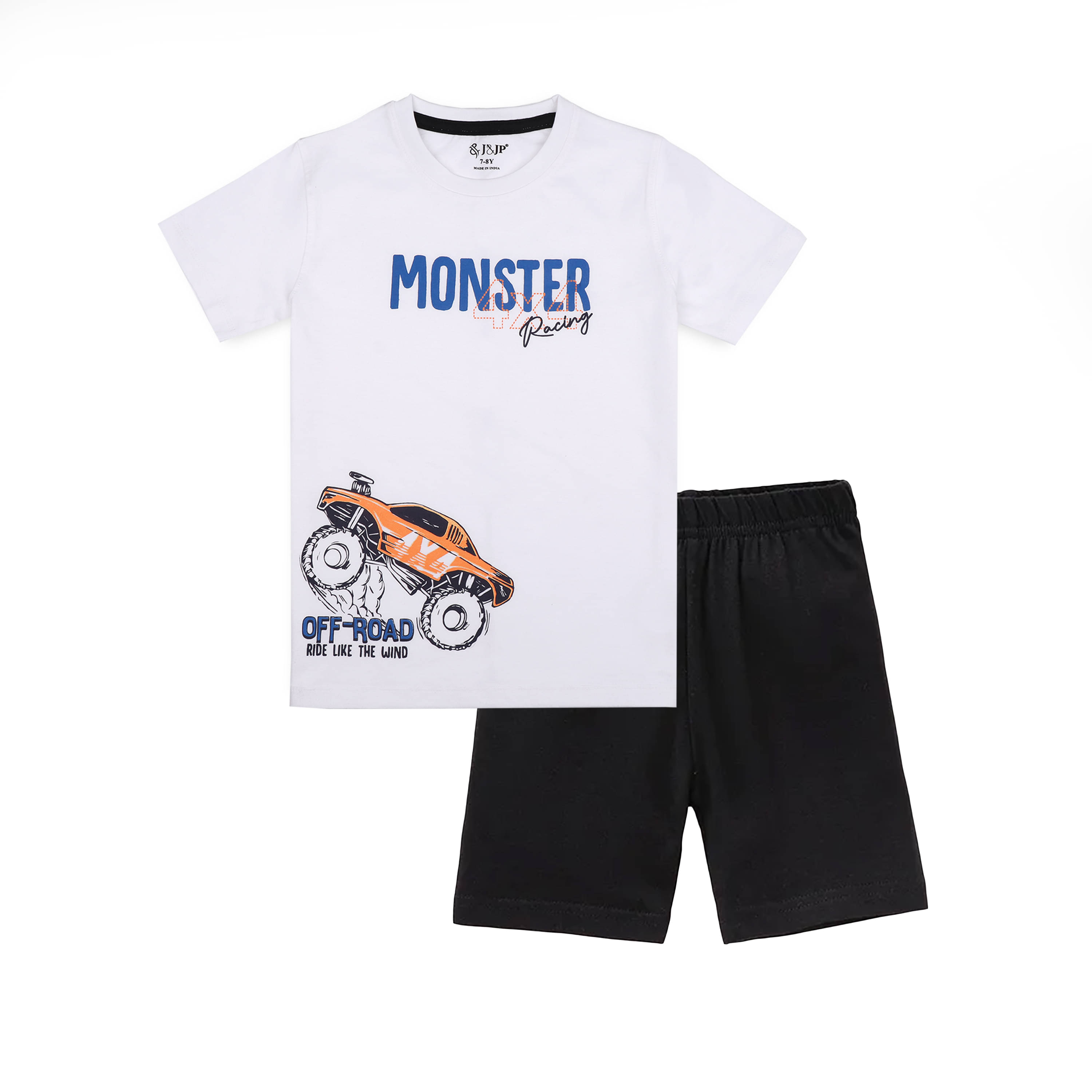 J&JP Pack of 1 Boys Cotton Blend T-Shirt & Shorts Set ( Multicolor ) J&JP Pack of 1 Boys Cotton Blend T-Shirt & Shorts Set ( Multicolor )