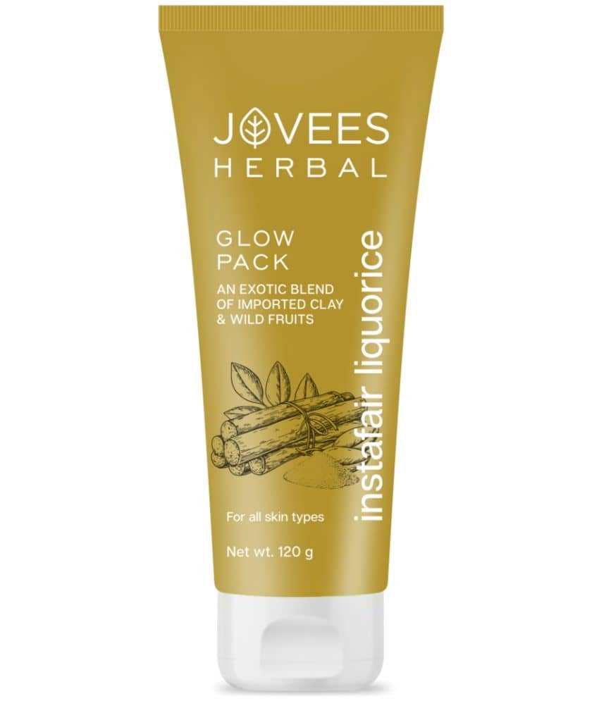 Jovees Herbal Insta Fair Liquorice Pack For Brighter Glowing Skin All Skin Types, 120gm, (Pack of 1)