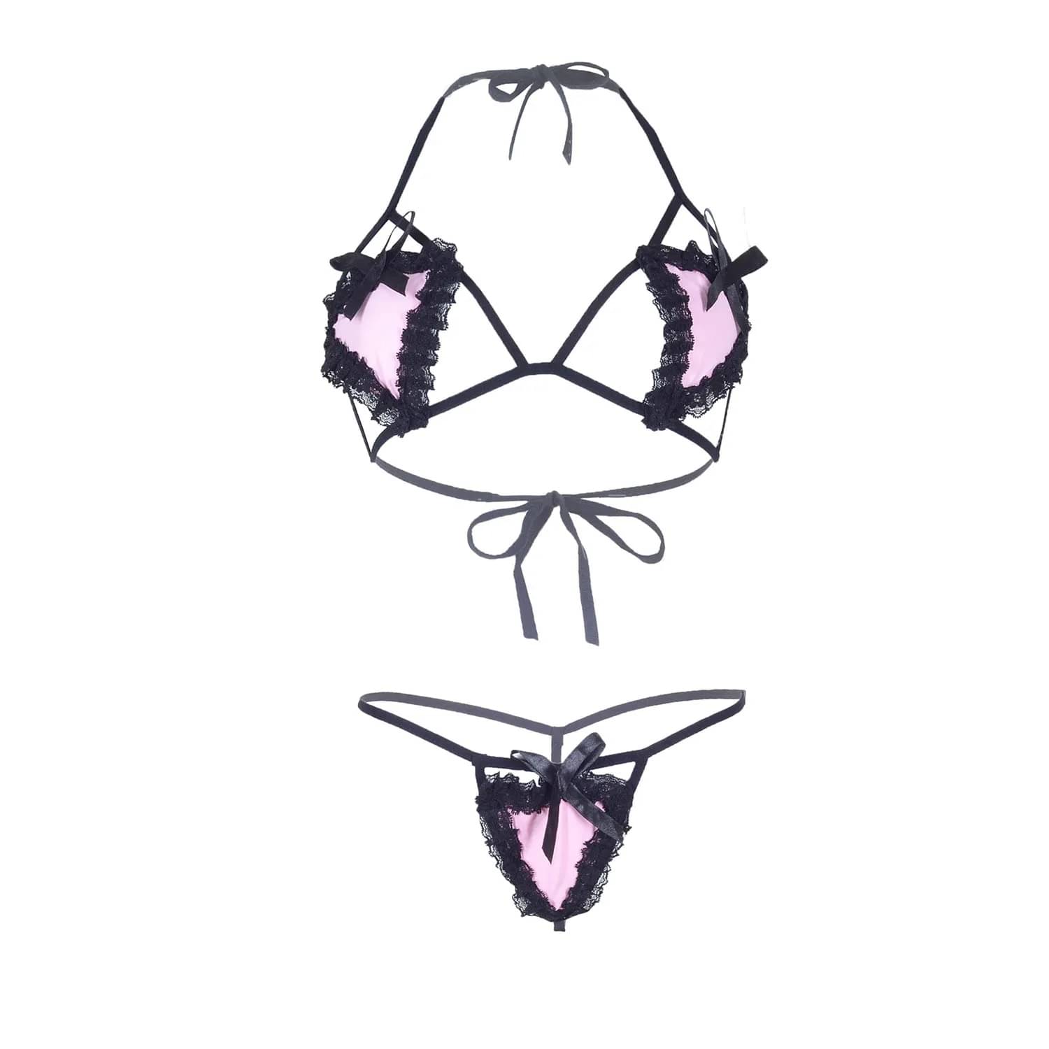     			Purble Polyester Women's Bra & Panty Set ( Multicolor )