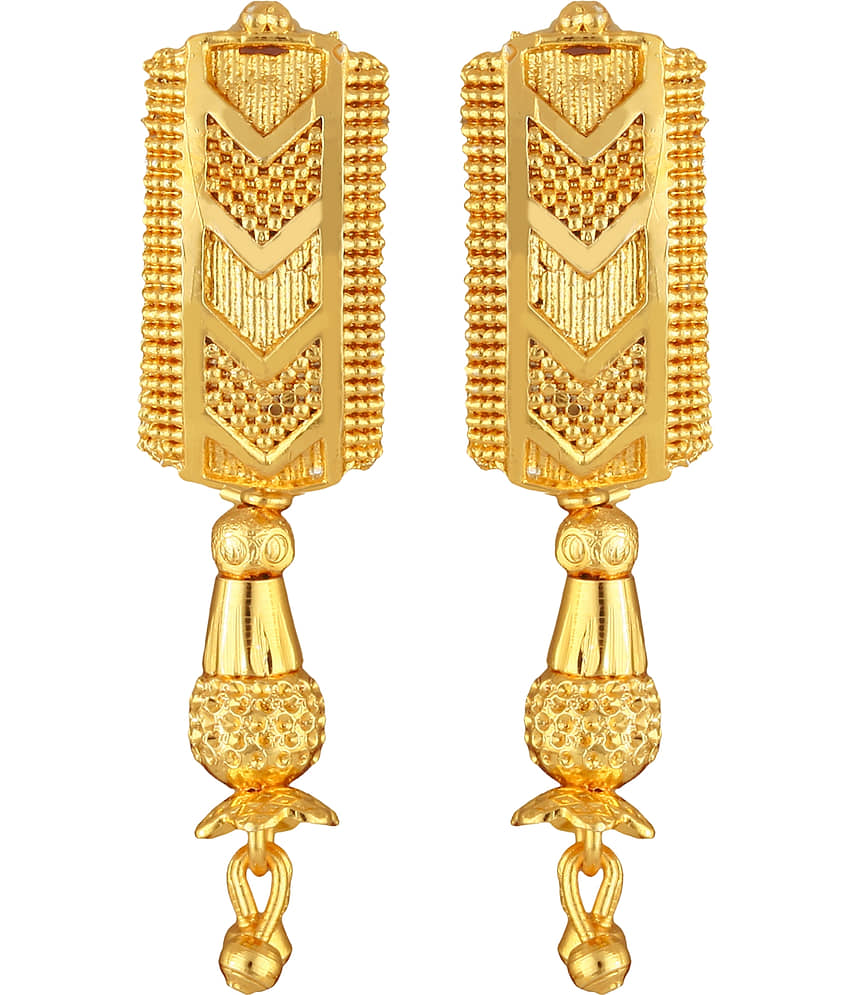VIVASTRI Golden Drop Earrings ( Pack of 1 ) - Earrings | Buy online on ZillyBuy