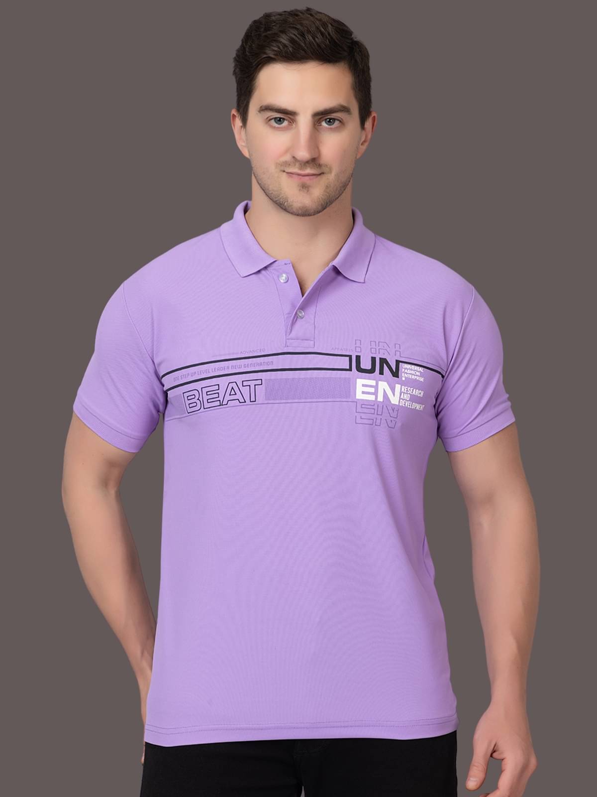 Zeffit Pack of 1 Polyester Regular Fit Printed Half Sleeves Men's Polo T Shirt ( Purple ) Zeffit Pack of 1 Polyester Regular Fit Printed Half Sleeves Men's Polo T Shirt ( Purple )