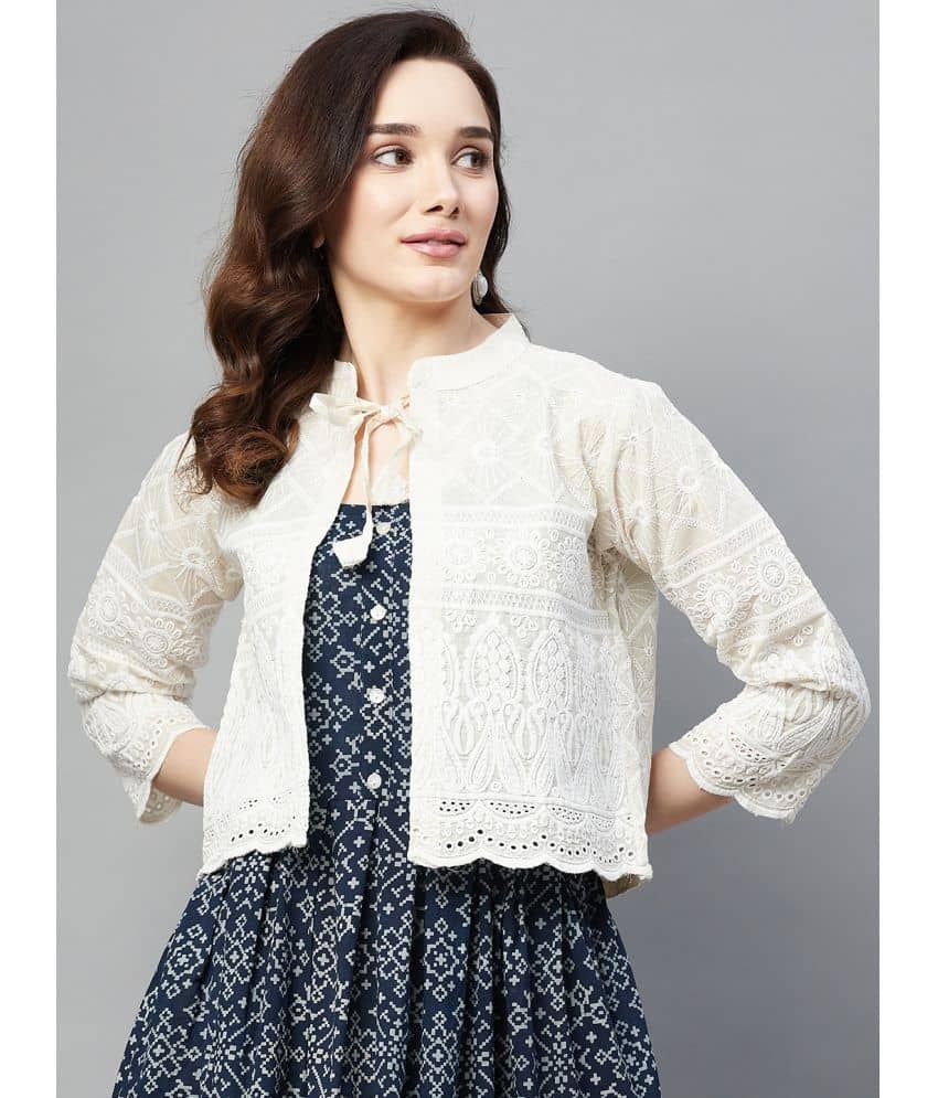 Aarika - Cotton Off White Ethnic Jacket - Jackets & Coats | Buy online on ZillyBuy