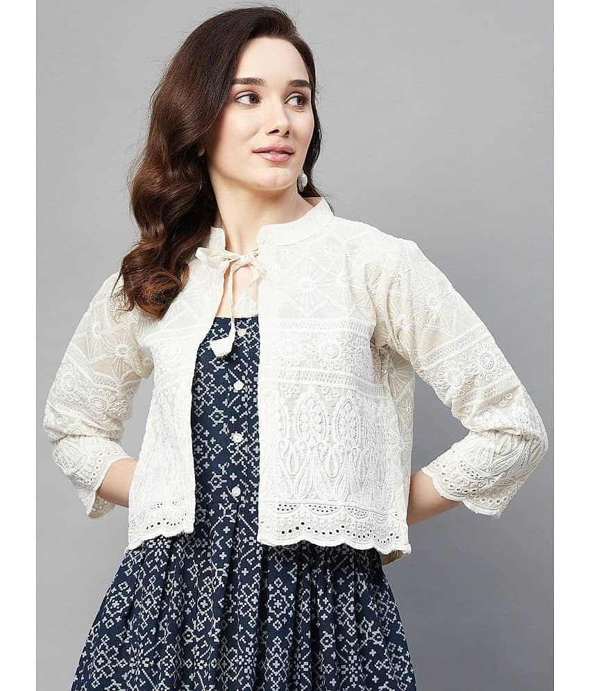 Aarika - Cotton Off White Ethnic Jacket - Jackets & Coats | Buy online on ZillyBuy