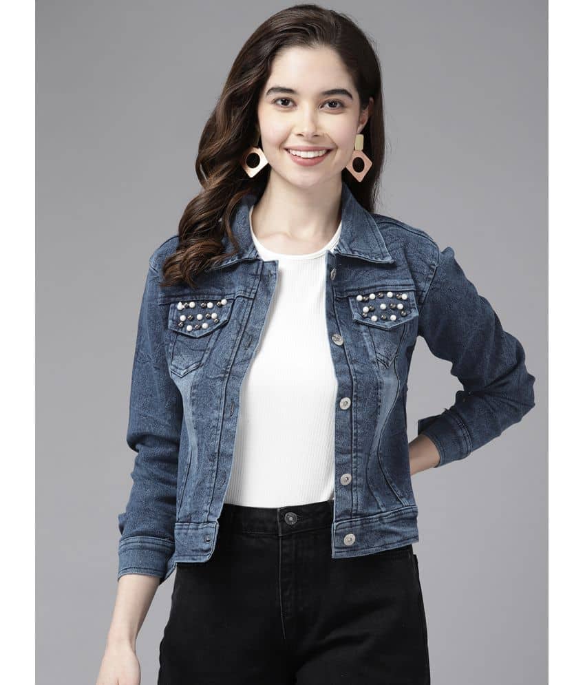 Aarika - Denim Navy Denim Jacket - Jackets & Coats | Buy online on ZillyBuy
