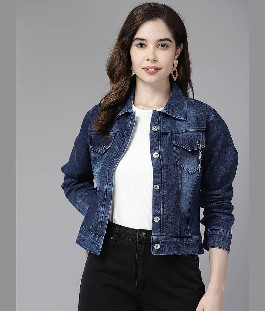 Aarika - Denim Navy Denim Jacket - Jackets & Coats | Buy online on ZillyBuy