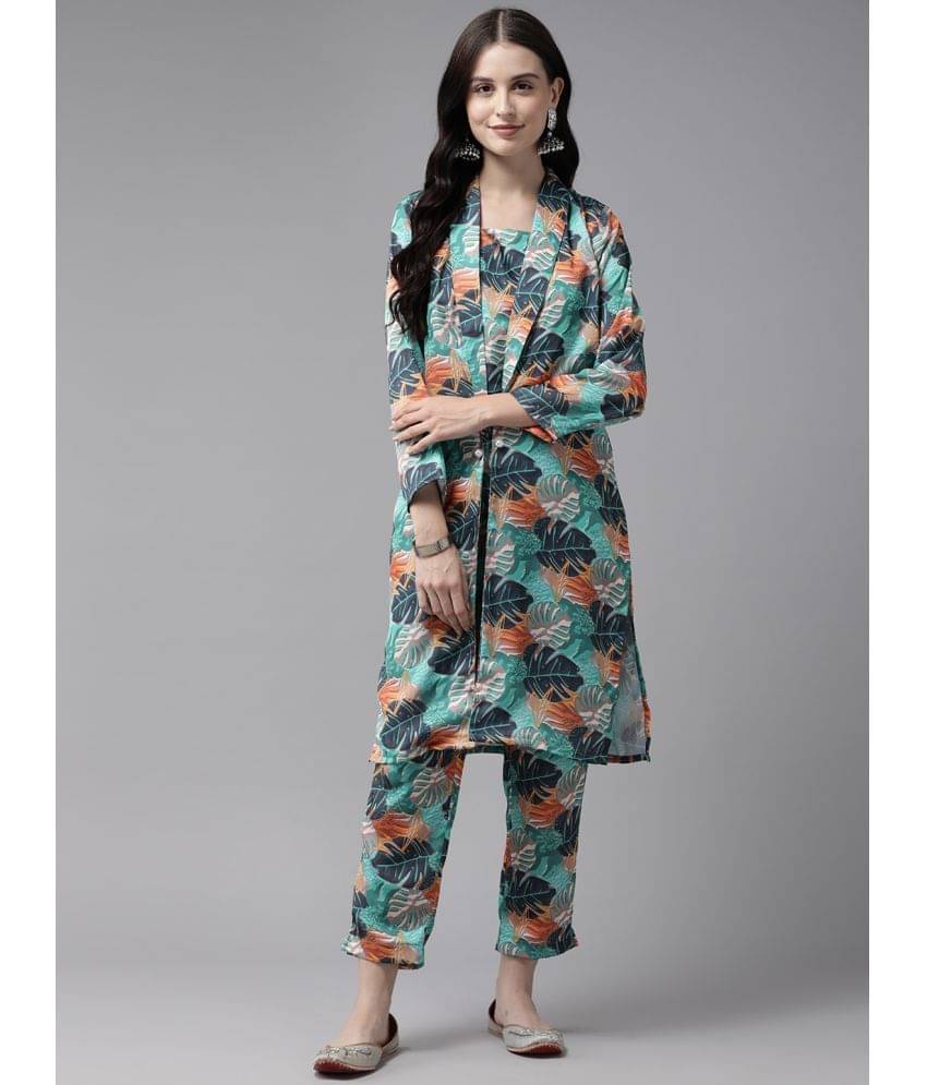    			Aarika Women Printed Top With Trousers Co-Ord Set ( Multicolor )