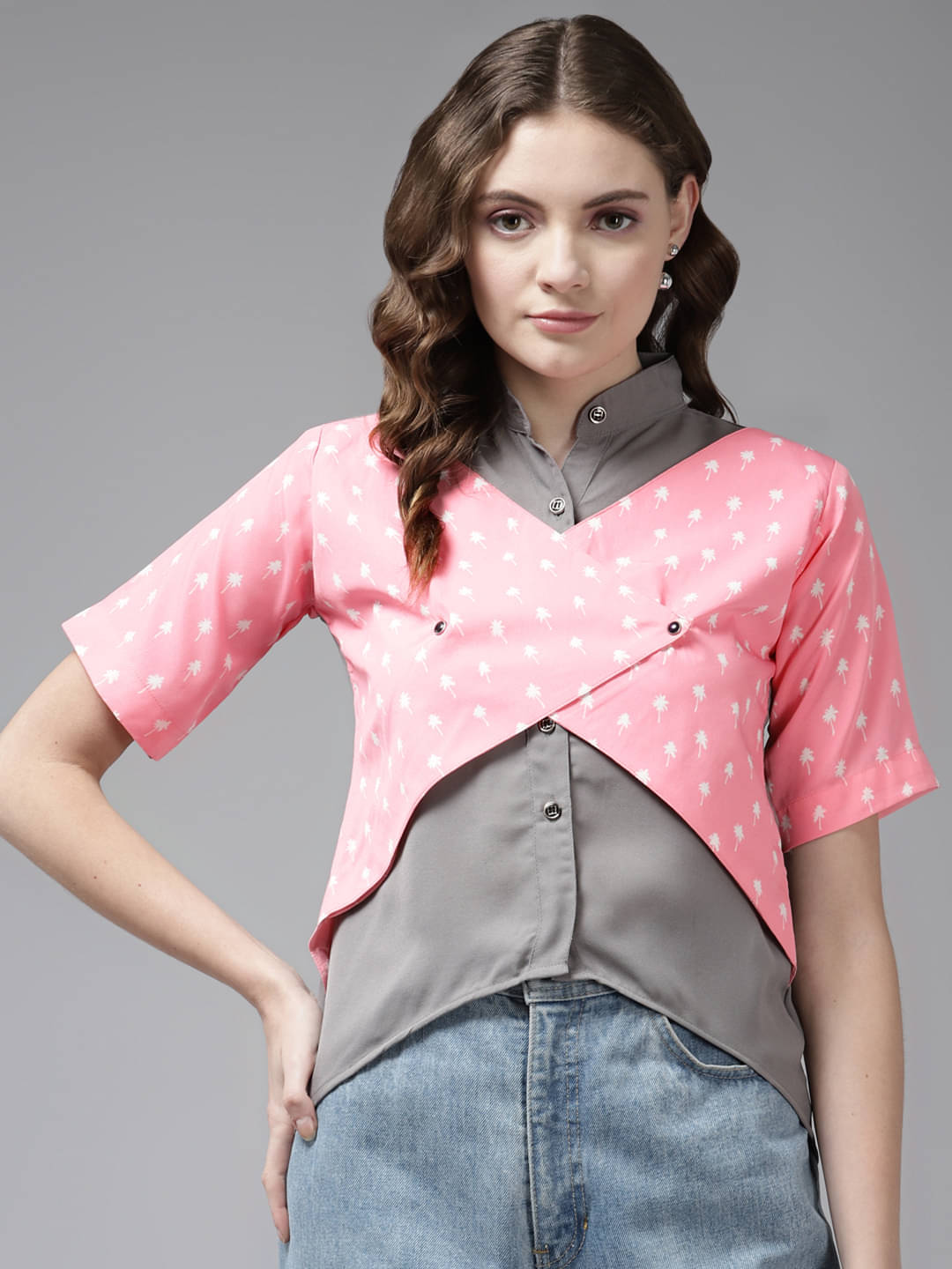 Aarika Women's Georgette Regular Top ( Pink ) Aarika Women's Georgette Regular Top ( Pink )