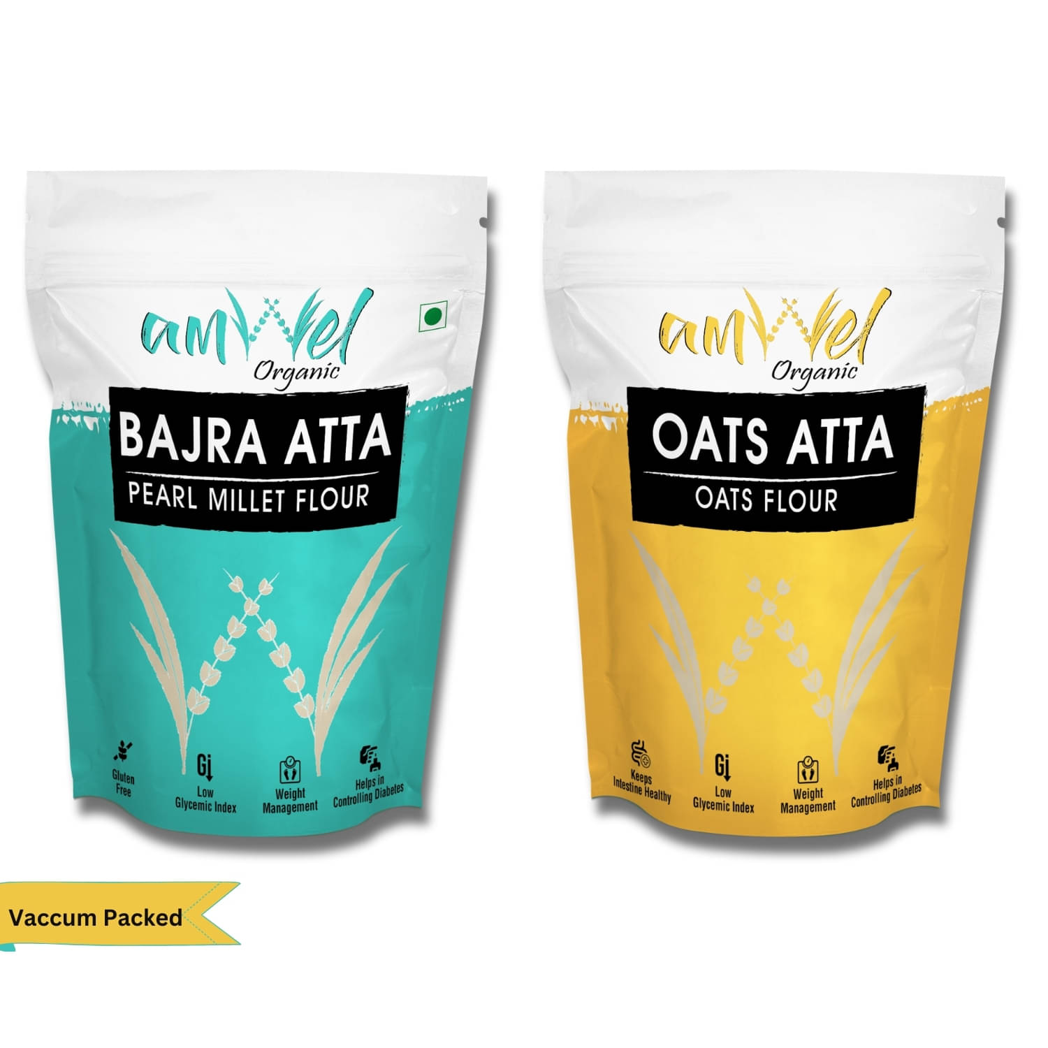     			Amwel Bajra Atta 450g + Oats Atta 450g 900 gm Pack of 2