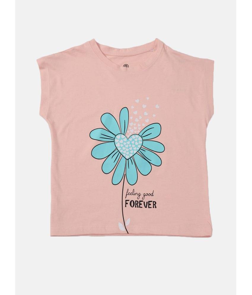     			CODEZ Pack of 1 Girls Cotton Blend T-Shirt ( Orange )