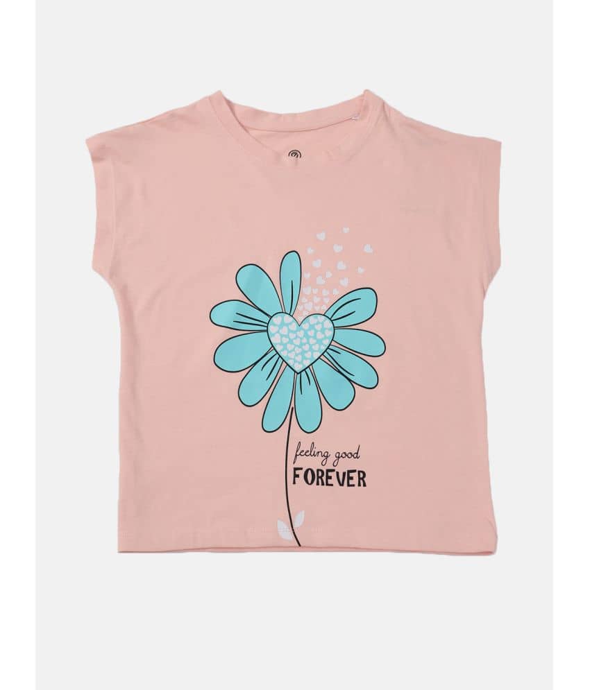 CODEZ Pack of 1 Girls Cotton Blend T-Shirt ( Orange )