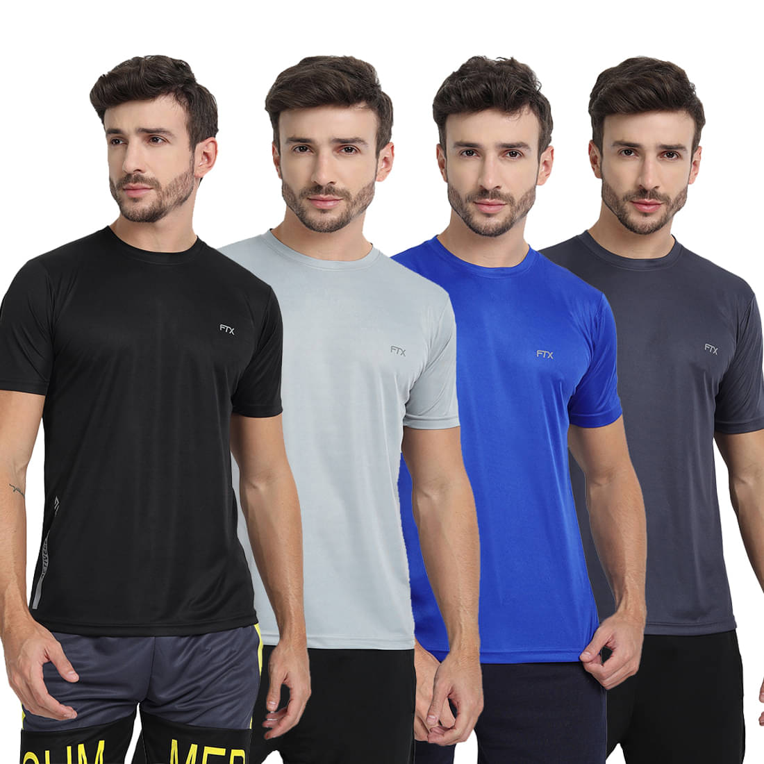 FTX Pack of 4 Polyester Regular Fit Men's T-Shirt ( Multicolor4 ) FTX Pack of 4 Polyester Regular Fit Men's T-Shirt ( Multicolor4 )