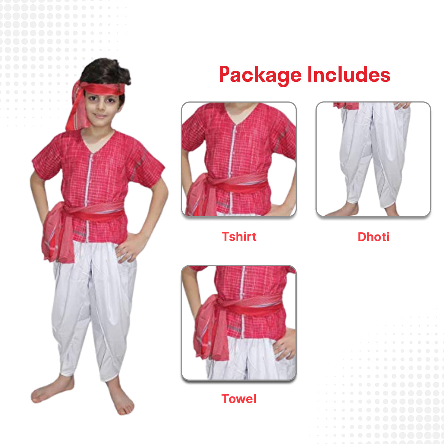 Kaku Fancy Dress Indian Ethnic Villager Dance Costume Farmer
