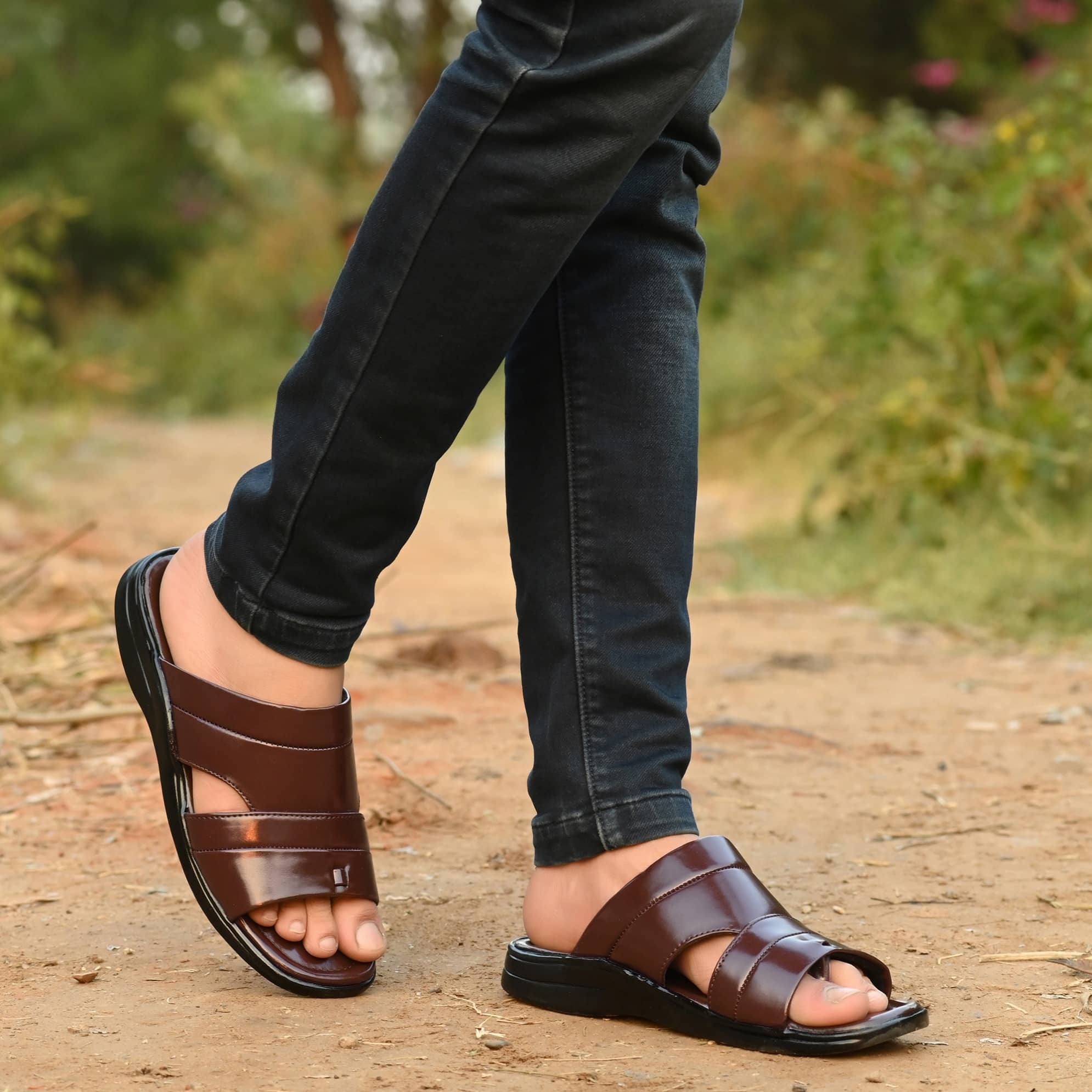 Lavista Brown Men's Leather Slipper