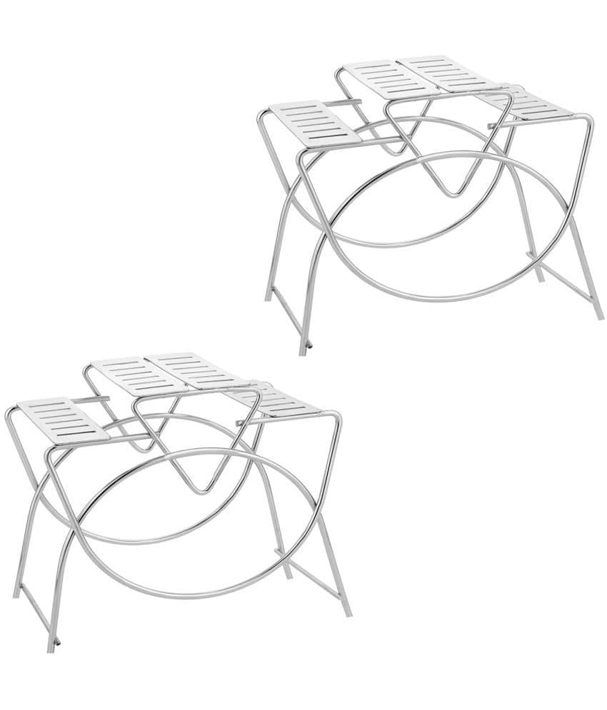 OC9 Silver Stainless Steel Dish Racks ( Pack of 2 )