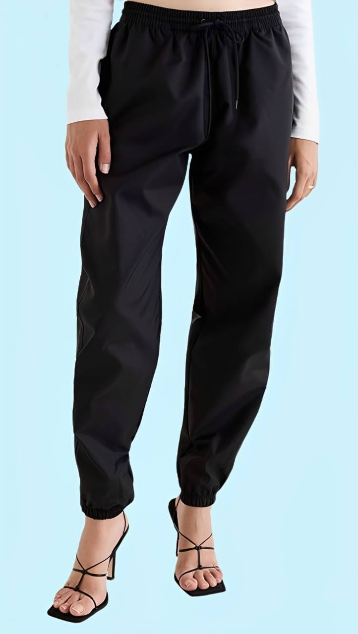     			PP Kurtis Black Lycra Loose Women's Joggers ( Pack of 1 )