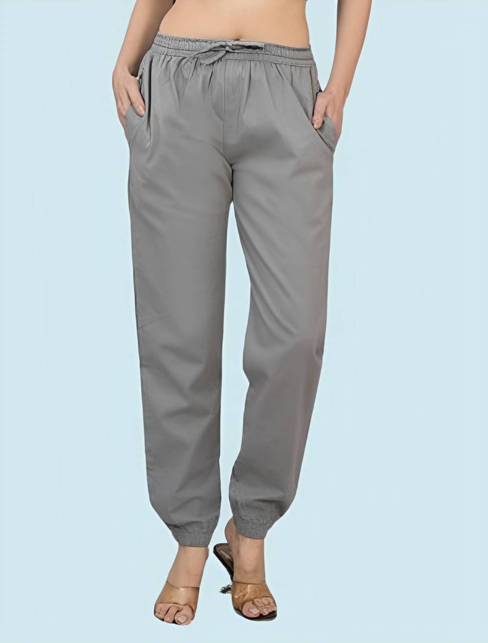    			PP Kurtis Grey Lycra Loose Women's Joggers ( Pack of 1 )