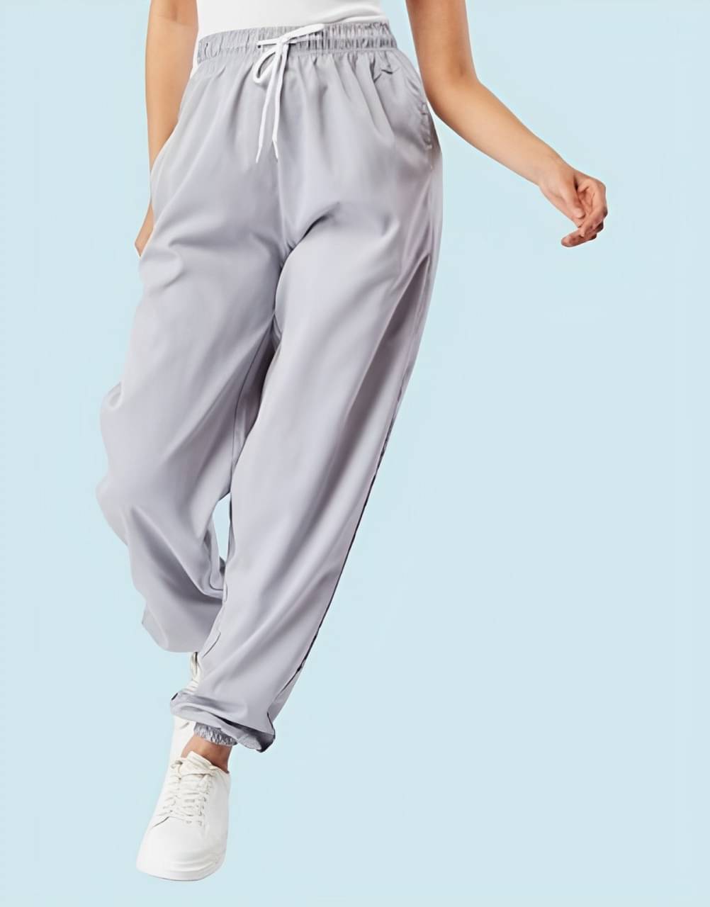     			PP Kurtis Grey Lycra Loose Women's Joggers ( Pack of 1 )