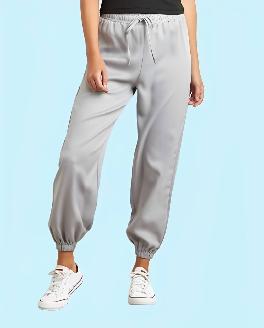     			PP Kurtis Grey Lycra Loose Women's Joggers ( Pack of 1 )