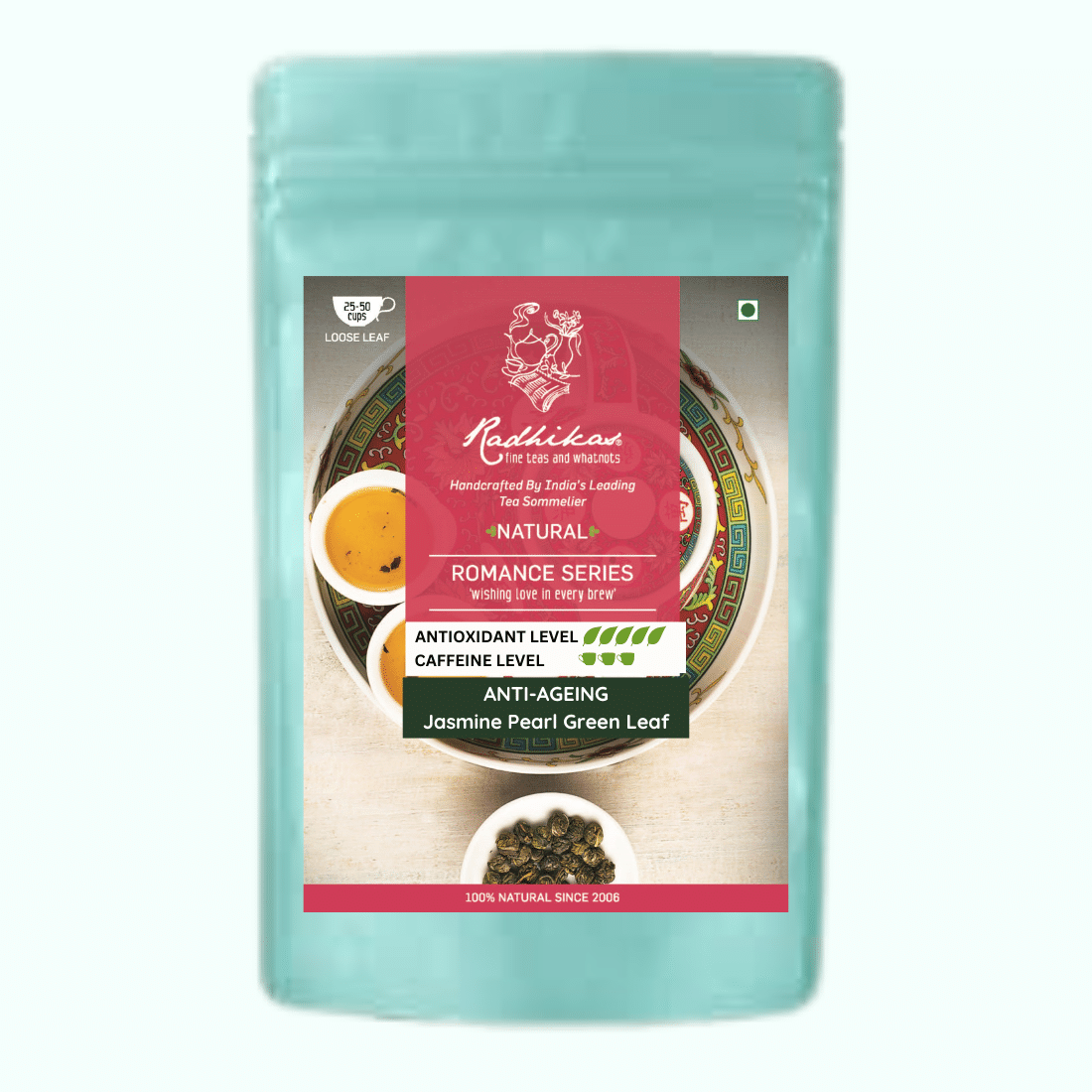 RADHIKAS FINE TEAS AND WHATNOTS 50 gm Jasmine Green Tea ( Loose Leaf ) RADHIKAS FINE TEAS AND WHATNOTS 50 gm Jasmine Green Tea ( Loose Leaf )