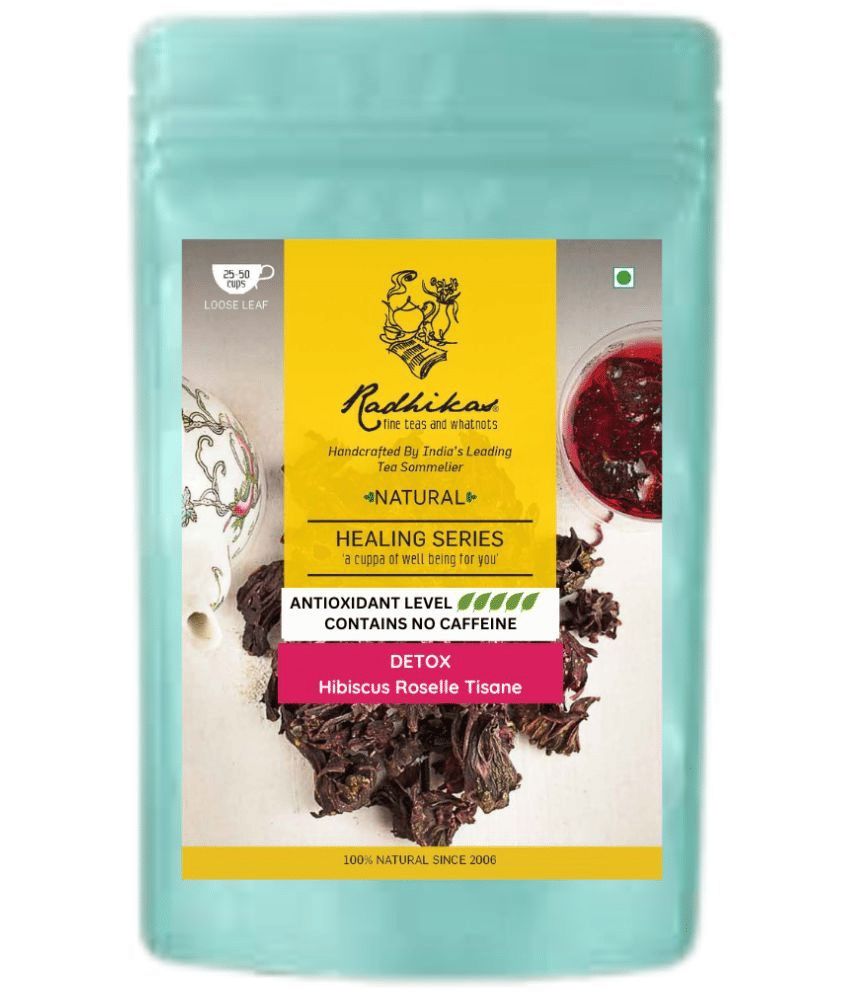 RADHIKAS FINE TEAS AND WHATNOTS Hibiscus Tea Loose Leaf 50 gm RADHIKAS FINE TEAS AND WHATNOTS Hibiscus Tea Loose Leaf 50 gm