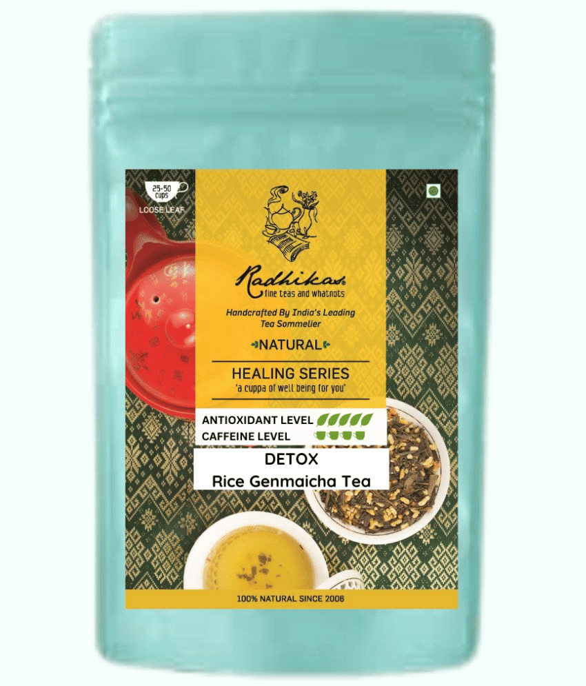 RADHIKAS FINE TEAS AND WHATNOTS 50 gm Genmaicha Green Tea ( Loose Leaf ) RADHIKAS FINE TEAS AND WHATNOTS 50 gm Genmaicha Green Tea ( Loose Leaf )