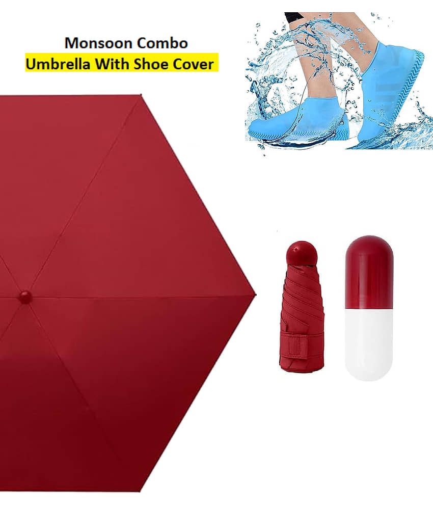 THRIFTKART Maroon 1 Fold Umbrella - Jewellery Sets | Buy online on ZillyBuy