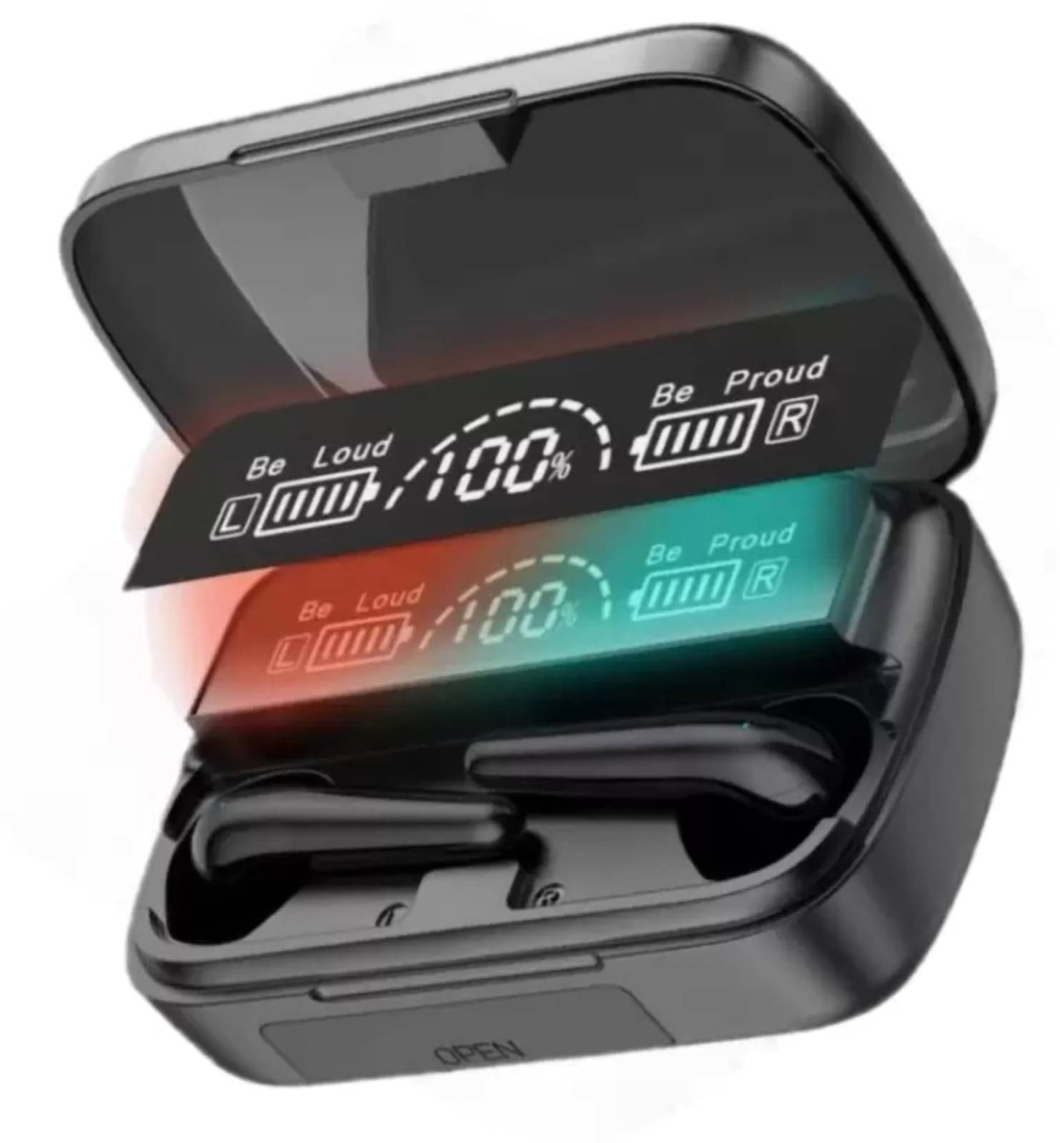     			VERONIC M11 Bluetooth True Wireless (TWS) In Ear 30 Hours Playback Fast charging,Powerfull bass IPX4(Splash & Sweat Proof) Black